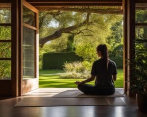 hoe zit je op een meditatiebankje