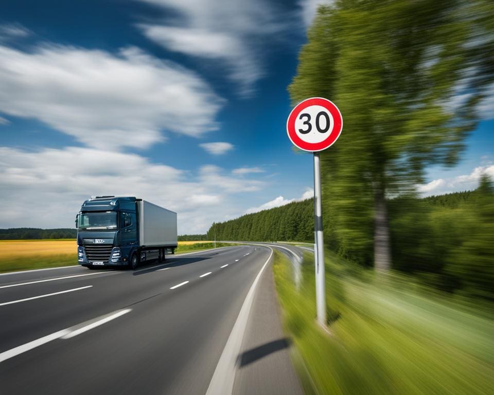 snelheidsbeperking vrachtwagens Duitsland image