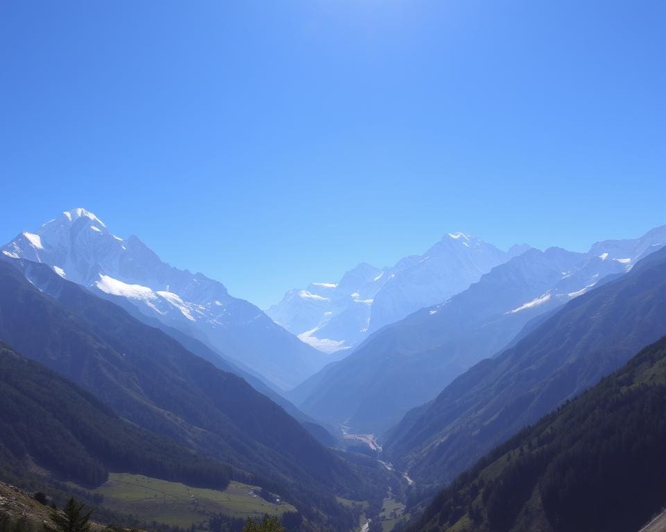 Bewonder de bergtoppen van het Himalayagebergte