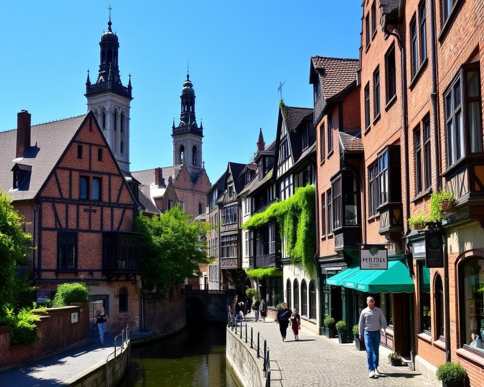 Bewonder de historische gebouwen van Brugge, België