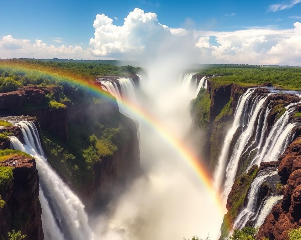 Bewonder de iconische watervallen van Victoria Falls