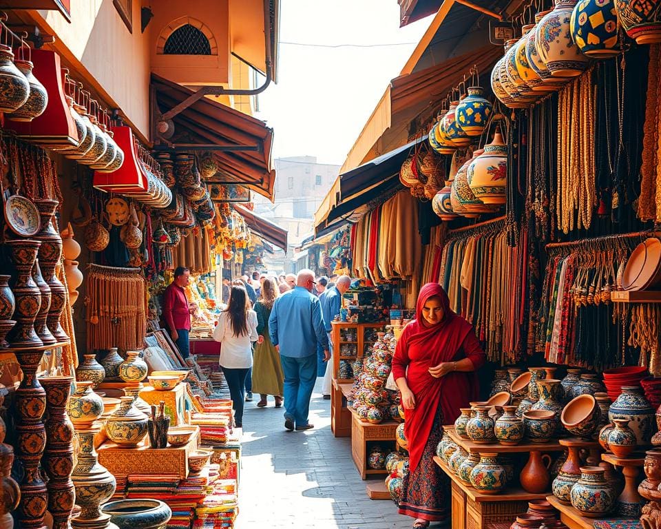 Bezoek de markten van Marrakech voor handgemaakte souvenirs