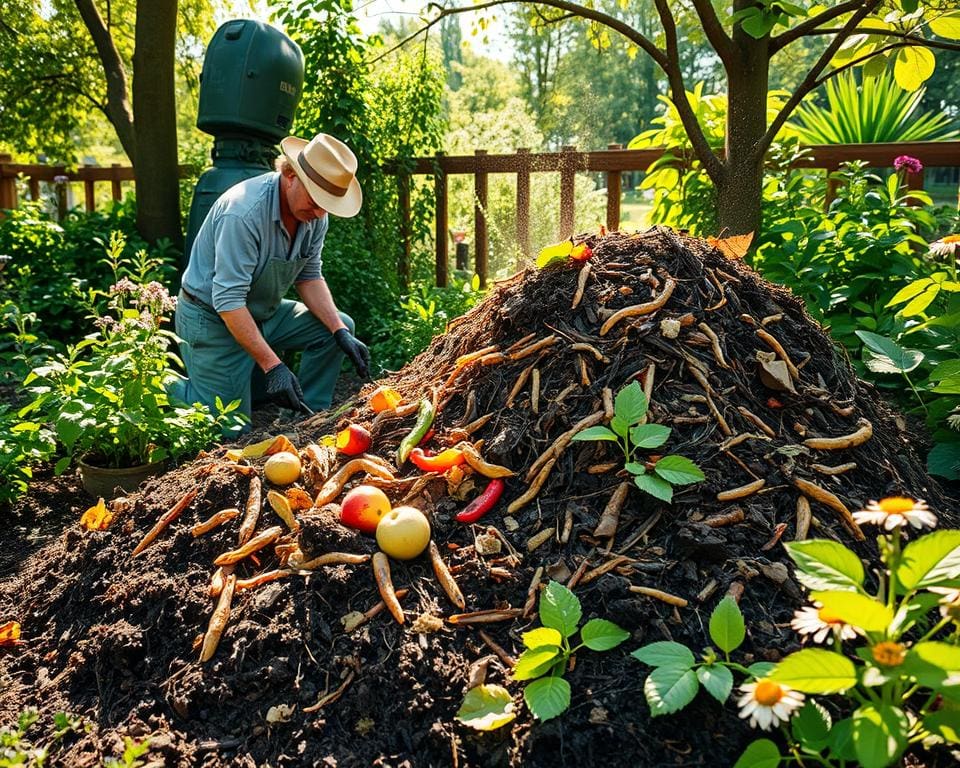 Composteerproces in de tuin