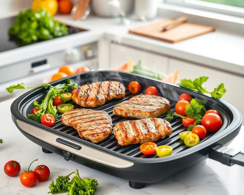 Elektrische grillpan voor gezonde maaltijden