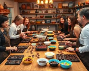 Ga naar een workshop chocolade maken met vrienden