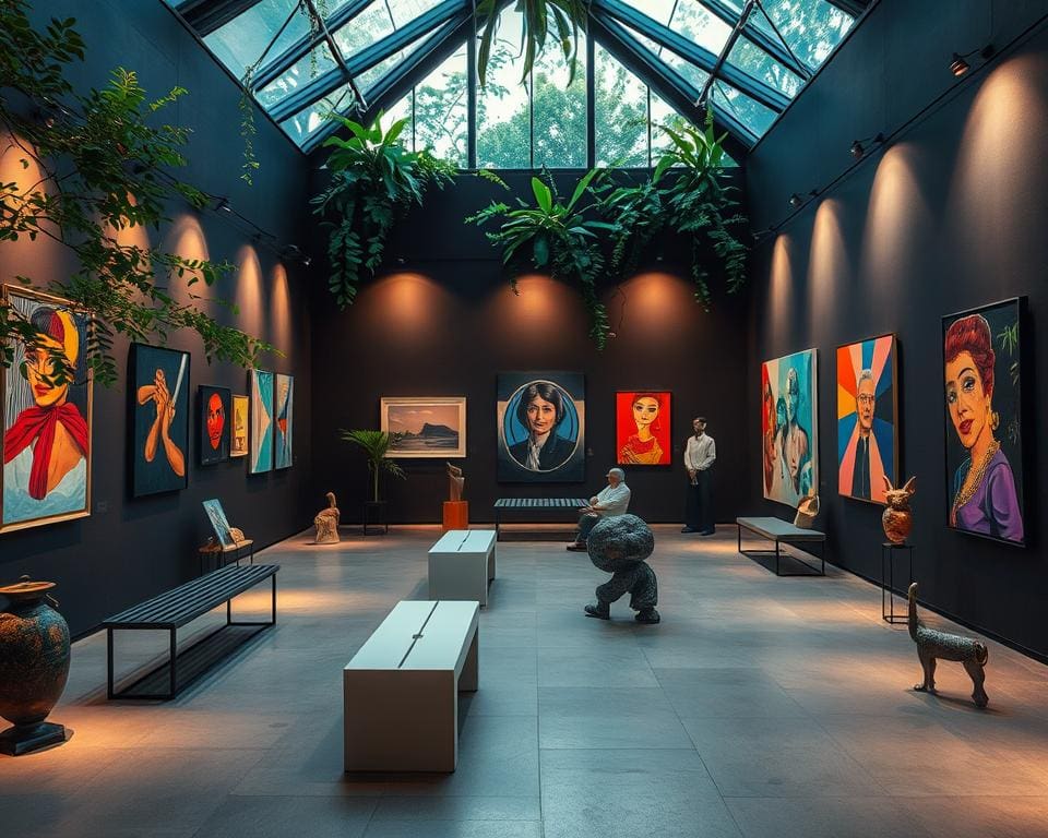 Geniet van een kunsttentoonstelling in een verborgen galerie