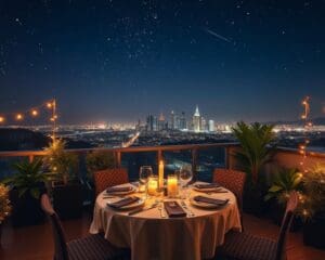 Geniet van een rooftop diner onder de sterrenhemel