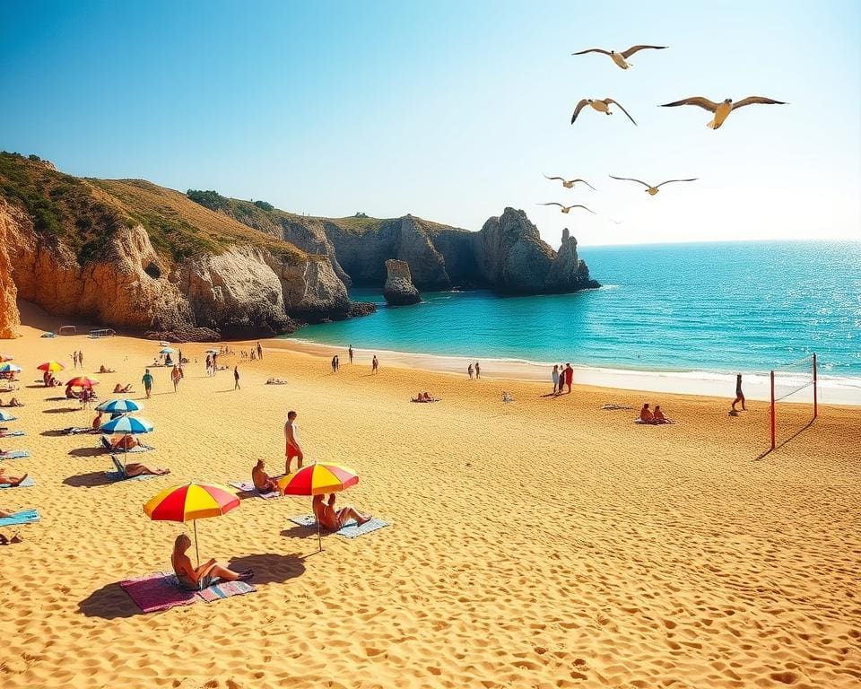 Geniet van een stranddag in de Algarve, Portugal
