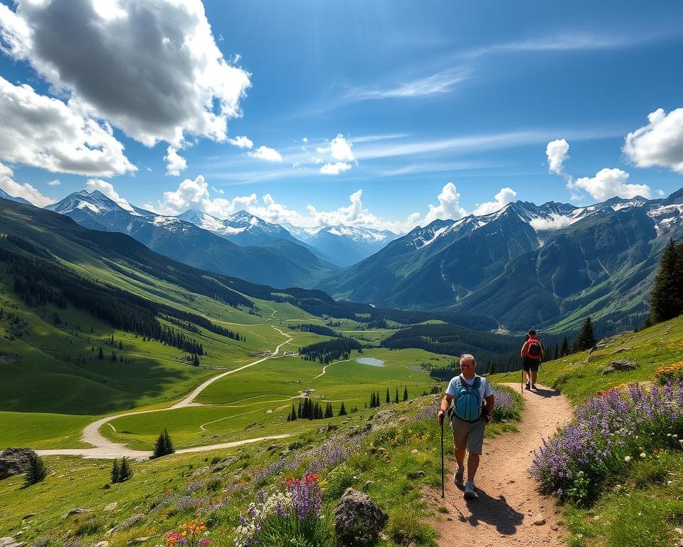 Geniet van een wandeltocht door de Alpen