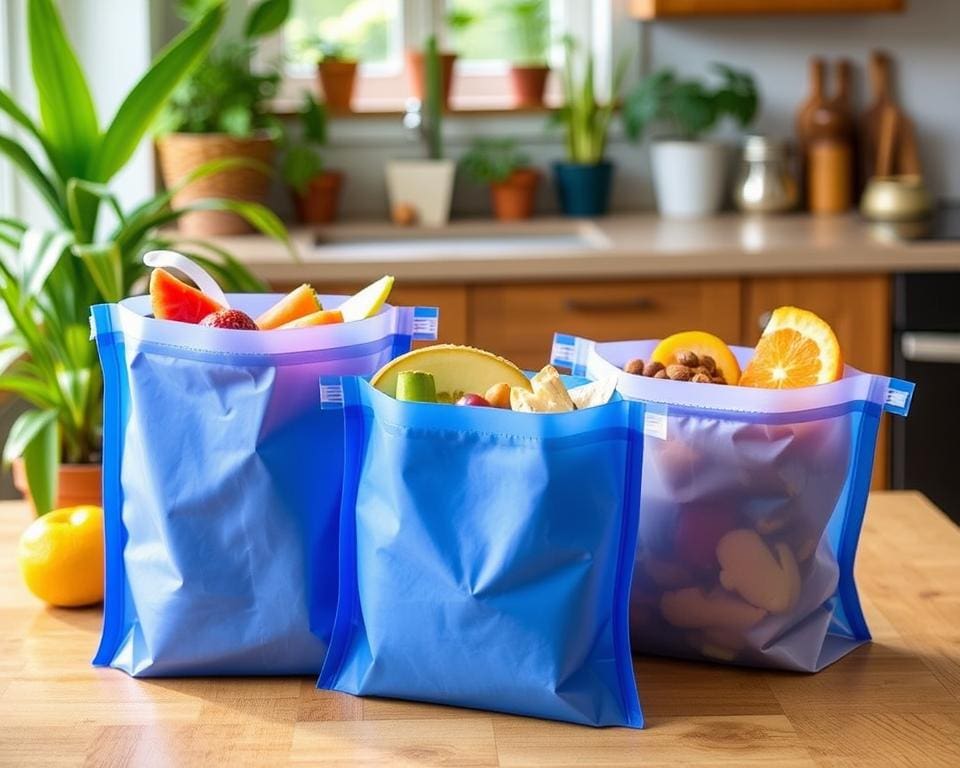 Herbruikbare boterhamzakjes voor plasticvrije snacks