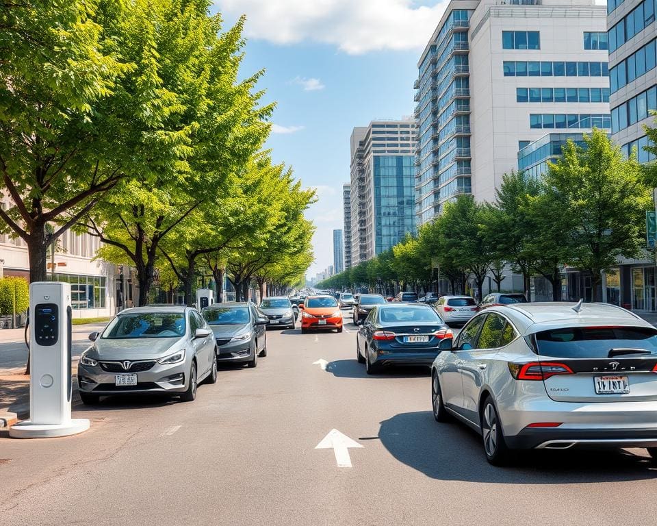 Lagere operationele kosten van elektrische auto's in de stad