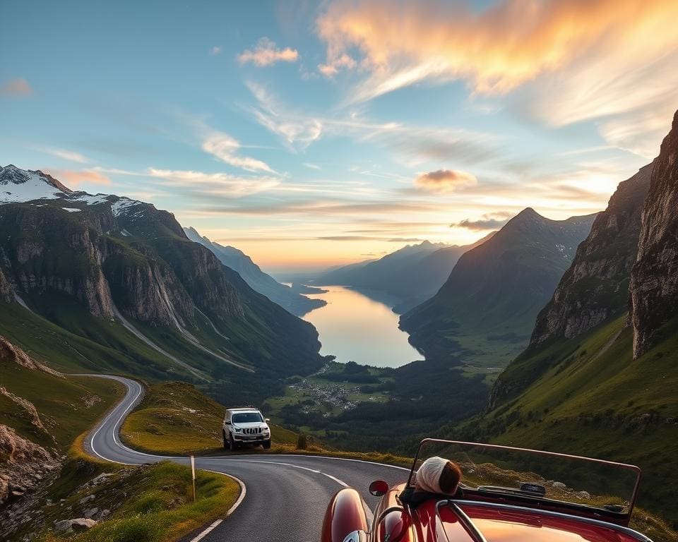 Maak een roadtrip door de ruige bergen van Noorwegen