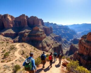 Maak een trektocht door de Grand Canyon, VS