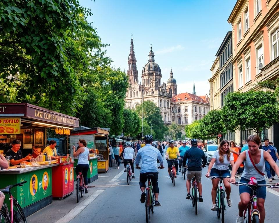 Ontdek een stad tijdens een gastronomische fietstocht