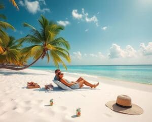 Ontspan op de witte stranden van de Malediven