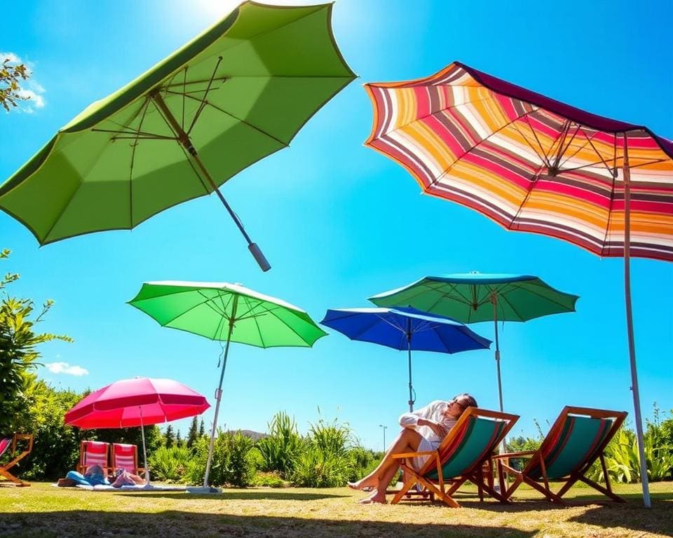 Opvouwbare parasols met UV-bescherming