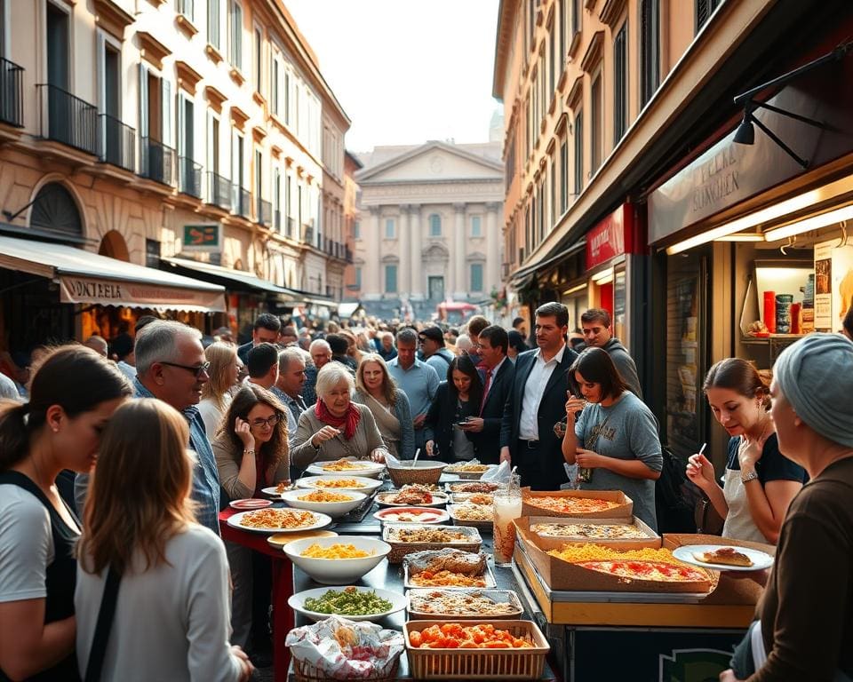 Proef de lokale gerechten in de straten van Rome