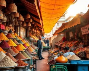 Proef de lokale gerechten op de markten van Marrakesh