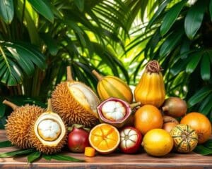 Proef de tropische vruchten van Thailand