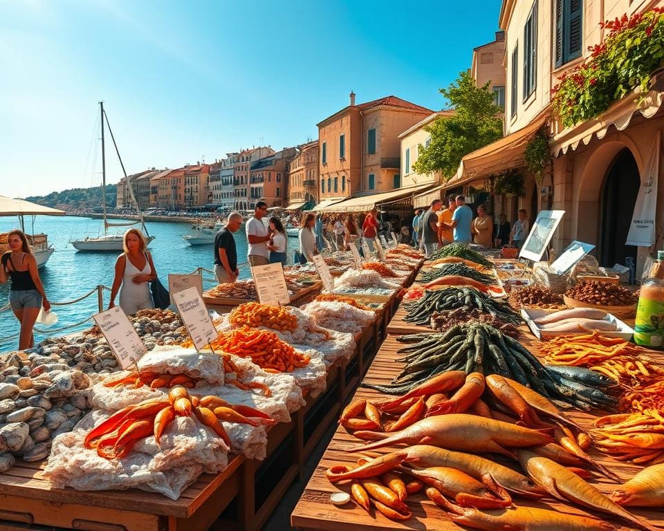 Proef de verse zeevruchten in Dubrovnik