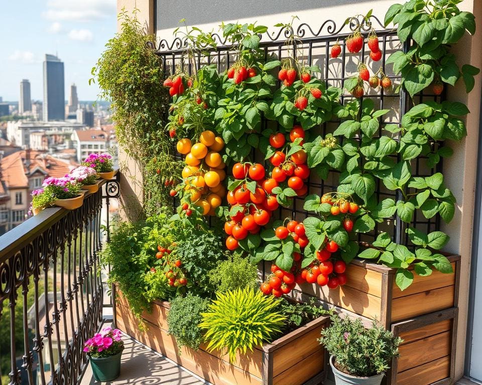 Verticale tuinieren op balkon