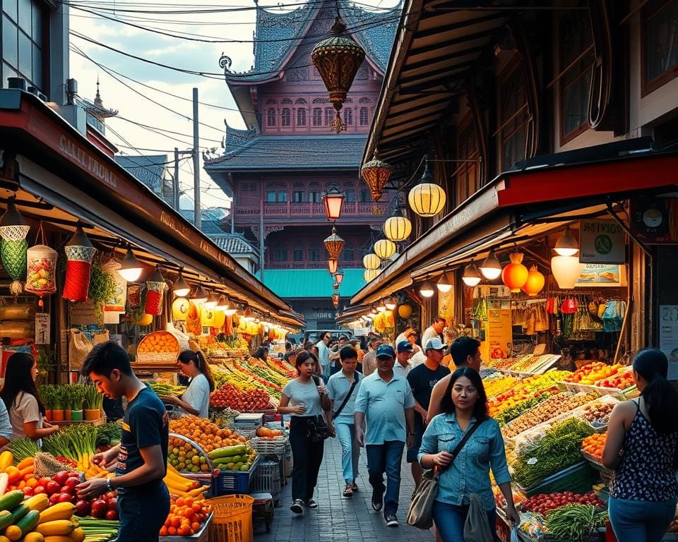 straatmarkten van Bangkok