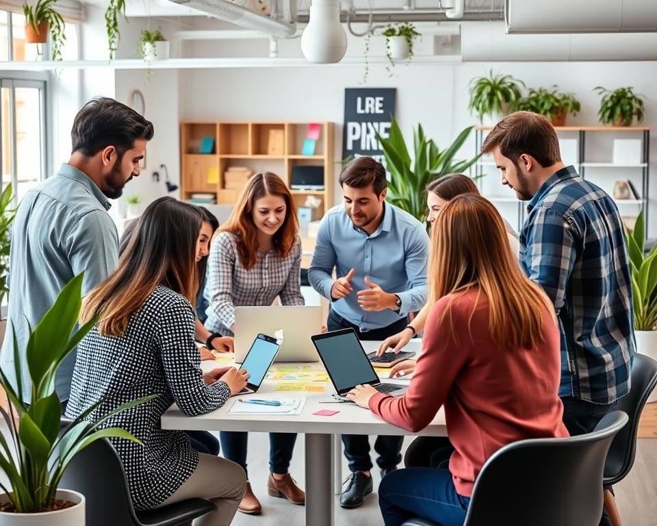 teamwerk en samenwerking in een startup cultuur