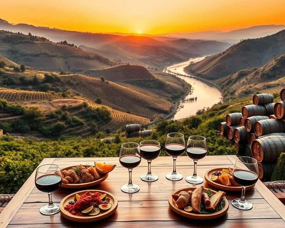 Drinkgewoontes in Portugal: proef de portwijnen van de Douro-vallei