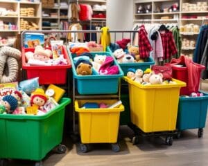 Grabbelbakken met wielen: Flexibele opslag voor retail en meer