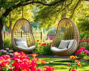 Hangstoelen voor ontspanning en rust in huis of tuin