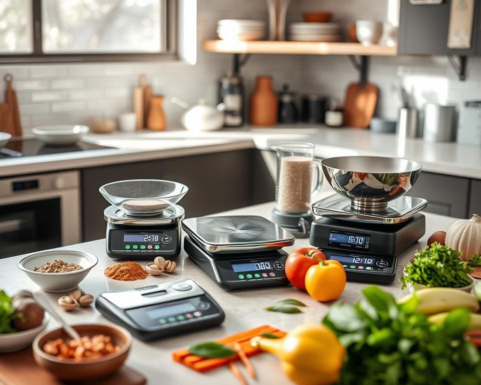 Keukenweegschalen voor nauwkeurigheid bij het koken