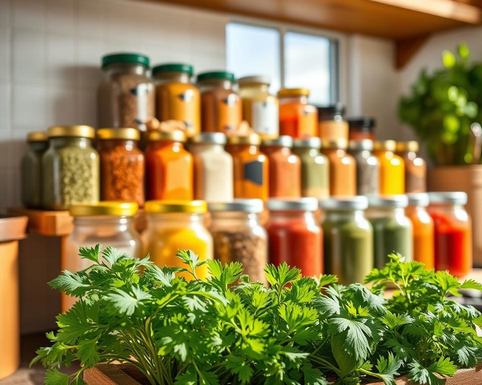 Kruidenpotjes die zorgen voor frisse smaken in de keuken