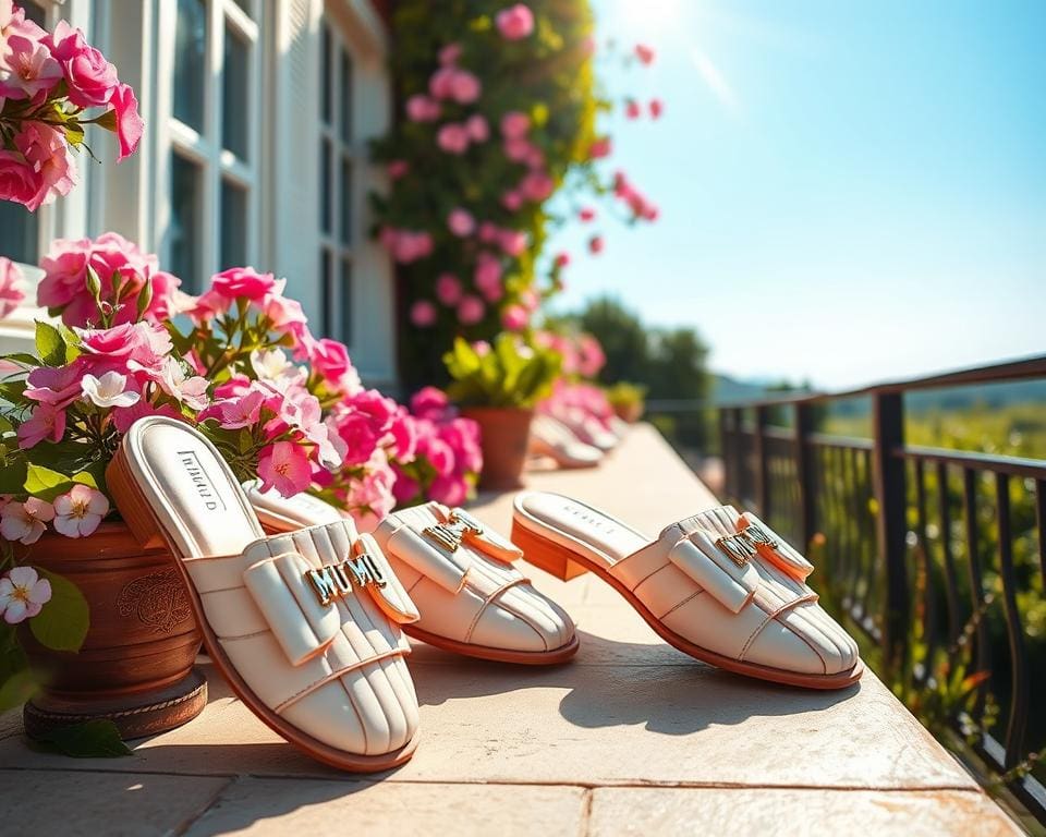 Miu Miu slippers: Vrouwelijke flair voor elke zomer