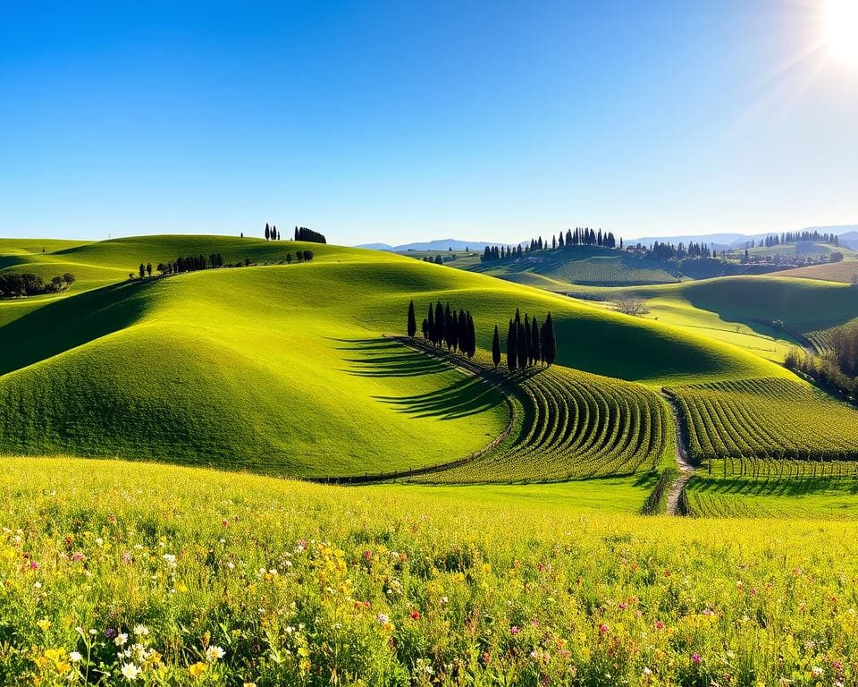 Natuur bewonderen in de groene heuvels van Toscane