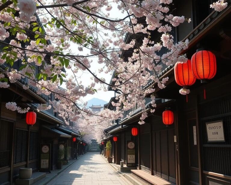 Reizen door de historische straten van Kyoto, Japan