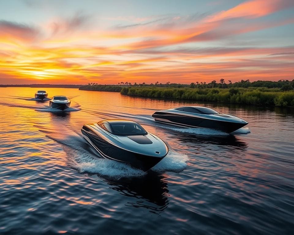 Stille boten op het water