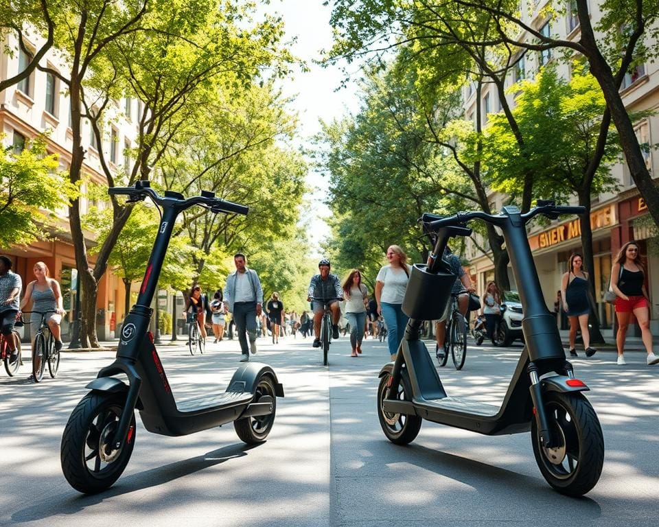 Vergelijking elektrische scooters en elektrische steps