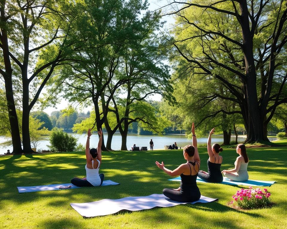 Yoga in het park