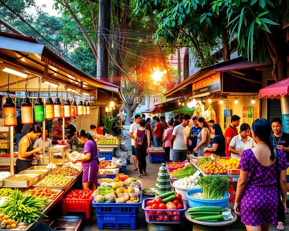 lokale eetmarkten in Thailand