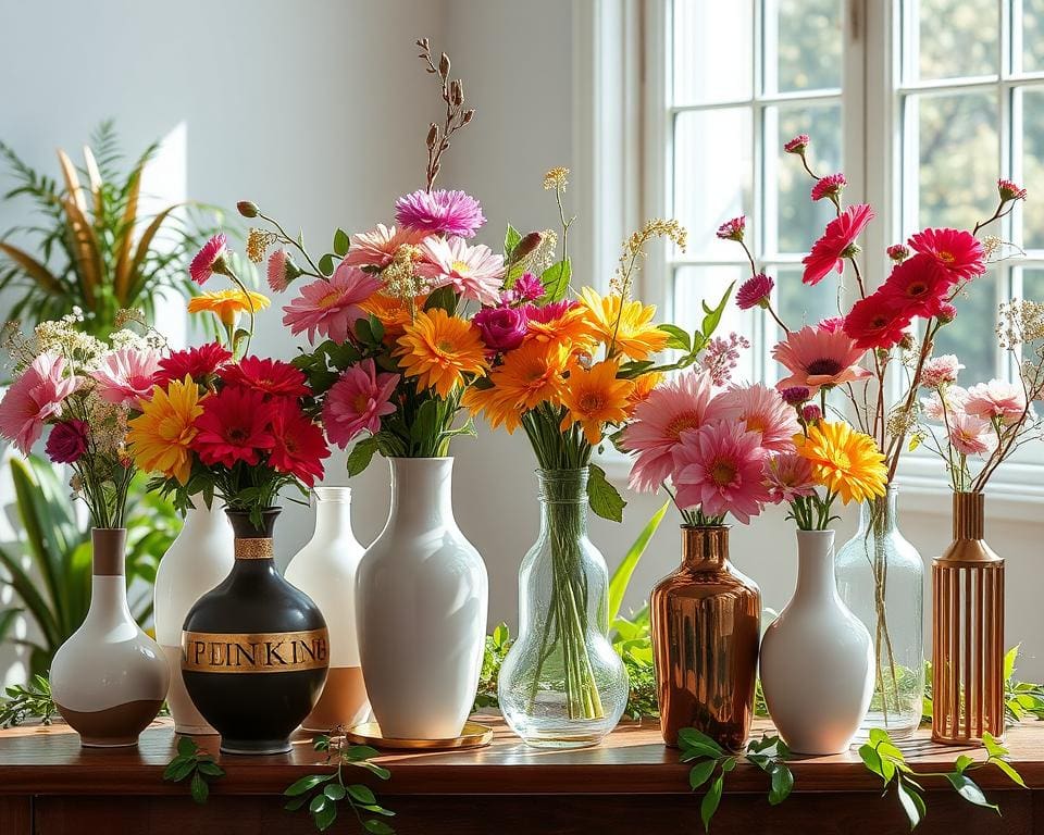 Bloemenvaasjes die elke kamer opfleuren