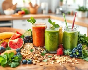 Boost je energieniveau door gezonde snacks en smoothies