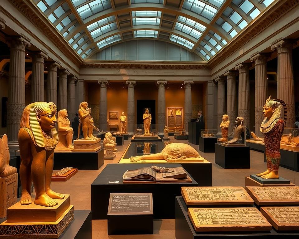 Egyptische artefacten in het British Museum