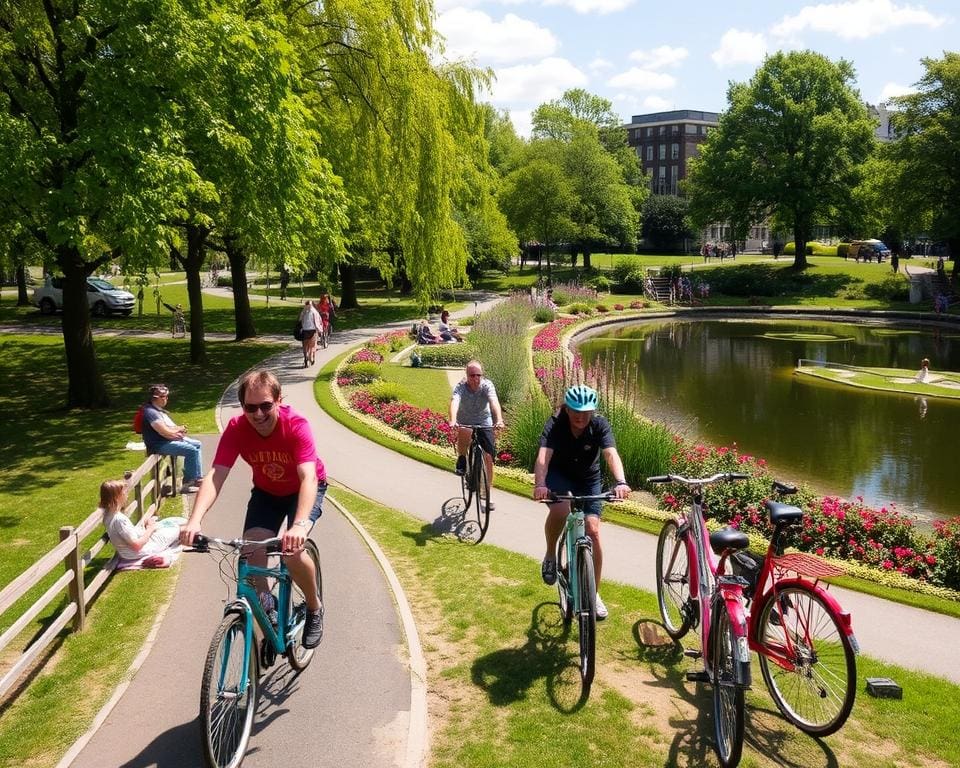 Fietsen in Vondelpark