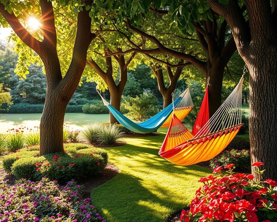 Hangmatten voor ontspanning in de tuin