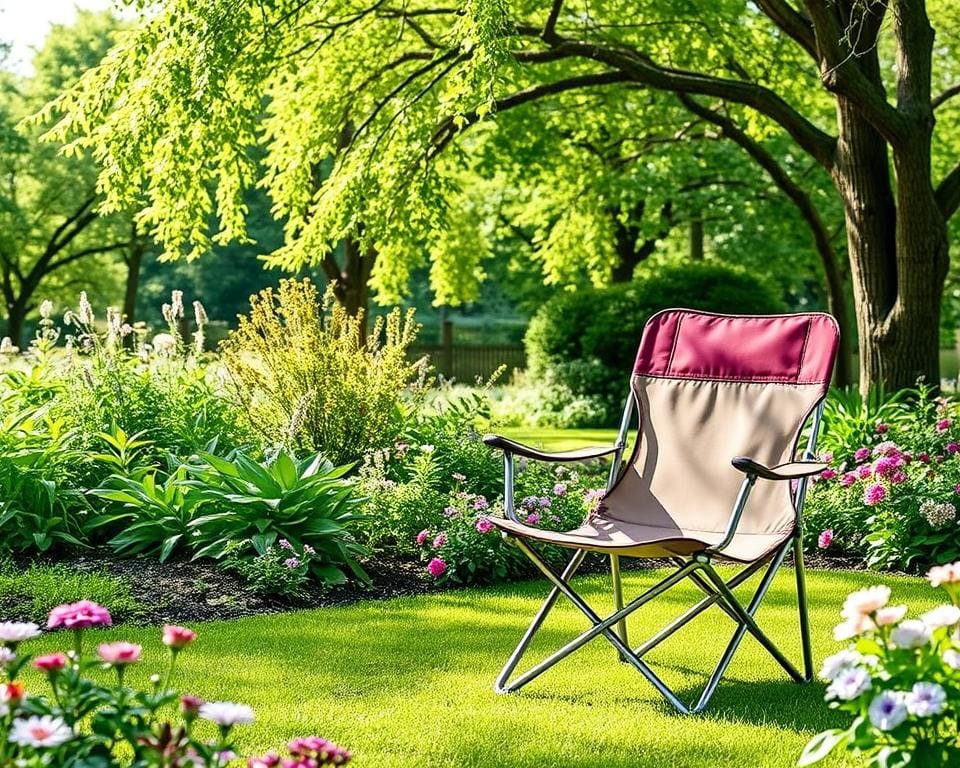 Opklapbare tuinstoelen met waterafstotend materiaal