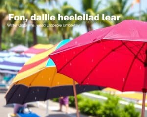 Opvouwbare parasols met een waterafstotende laag