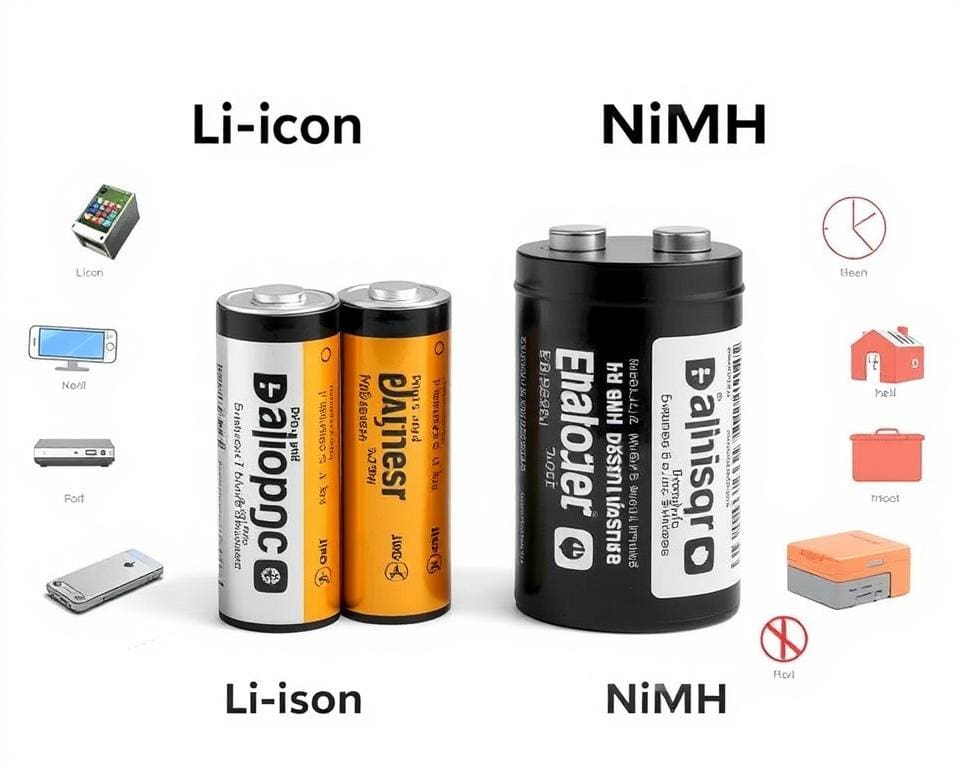 Wat is het verschil tussen Li-ion en NiMH batterijen?