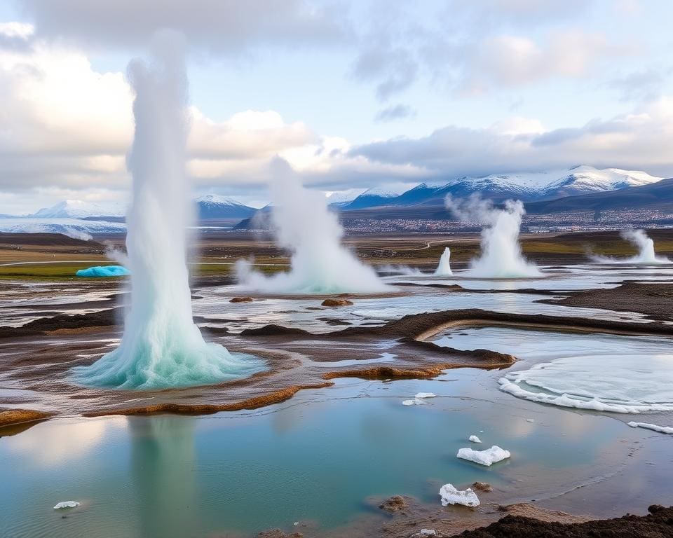 geisers en gletsjers in Reykjavik