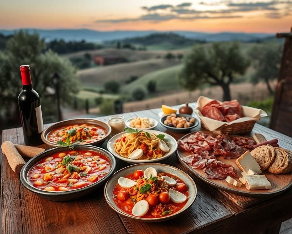 traditionele gerechten Toscane