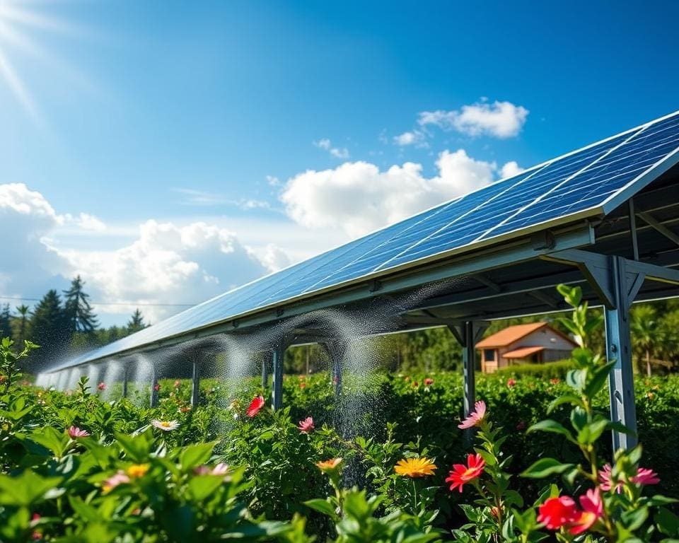 zonne-energie voor tuinbewatering